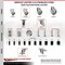 Service Caster 3.5 Inch 316SS Gray Polyurethane Swivel 12mm Threaded Stem Caster Set Brake SCC-SS316TS20S3514-PPUB-TLB-M1215-4 - alternate 3